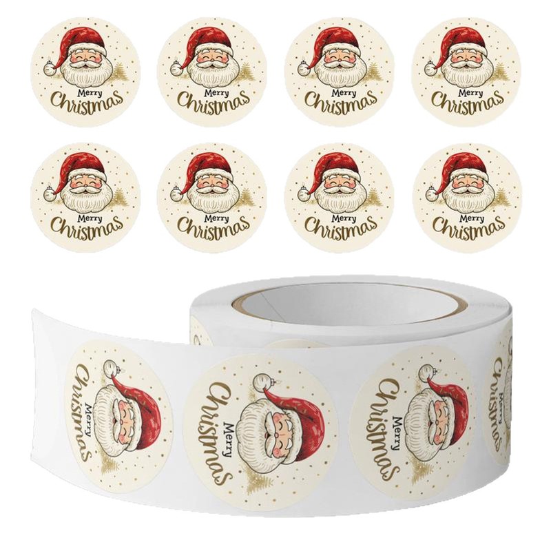 Sticker Label Roll - 500 piezas/rollo de pegatinas navideñas de